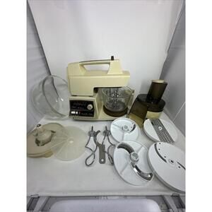 Vintage Oster 12 Spd Regency Kitchen Center W Attachments Huge Lot Genuine WORKS